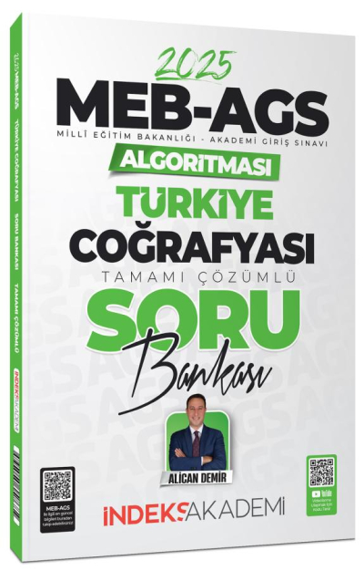MEB AGS Algoritması Türkiye Coğrafyası Soru Bankası Çözümlü İndeks Akademi Yayıncılık Zeta Fotokopi