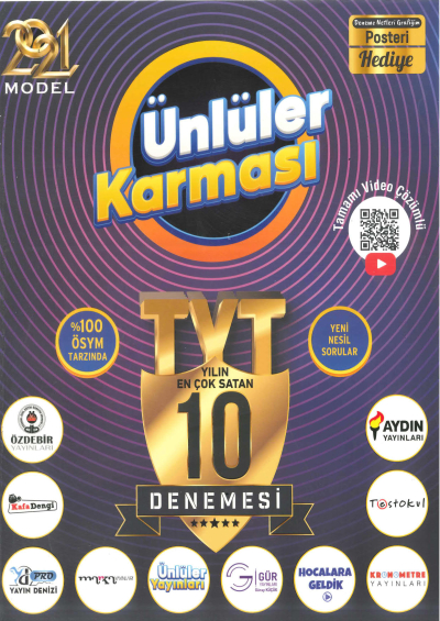 TYT 10 Farklı Yayın 10 Deneme 2021 Zeta Fotokopi