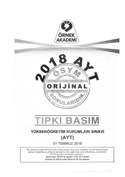 2018-2019-2020 AYT Denemesi Zeta Fotokopi