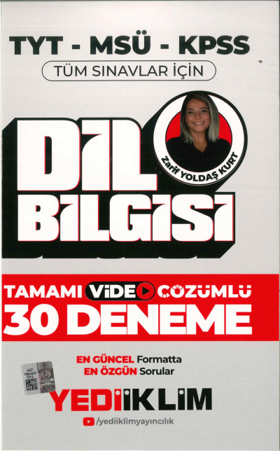 DİL BİLGİSİ TAMAMI VİDEO ÇÖZÜMLÜ 30 DENEME Zeta Fotokopi