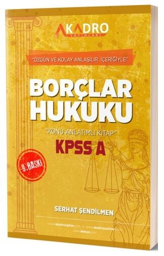 A Kadro Yayınları KPSS A Grubu Borçlar Hukuku Konu Anlatımlı Zeta Fotokopi