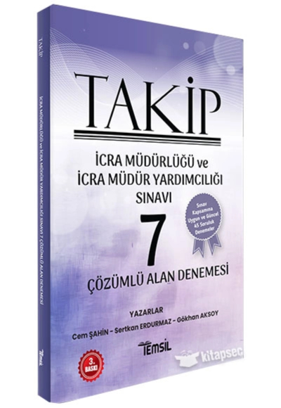 İCRA MÜDÜR VE MÜDÜR YARDIMCILIĞI SINAVI 7 ALAN DENEMESİ ÇÖZÜMLÜ Zeta Fotokopi
