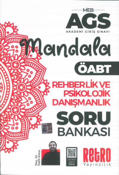 2025 MEB AGS Rehberlik ve Psikolojik Danışmanlık Mandala Soru Bankası Retro Kitap Zeta Fotokopi