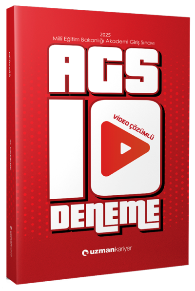 2025 MEB-AGS 10 Deneme Çözümlü Uzman Kariyer Yayınları Zeta Fotokopi