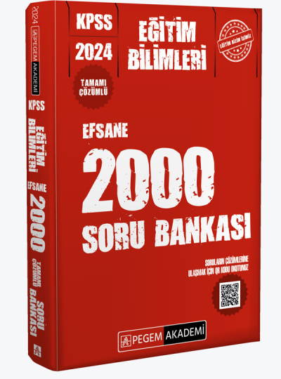 2024 KPSS Eğitim Bilimleri Çözümlü Efsane 2000 Soru Bankası Zeta Fotokopi