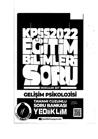2022 KPSS Gelişim Psikolojisi Soru Bankası Modüler Set