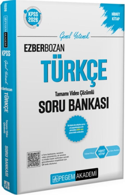 2026 KPSS Genel Yetenek Genel Kültür Ezberbozan Türkçe Tamamı Video Çözümlü Soru Bankası Pegem Yayınları Zeta Fotokopi