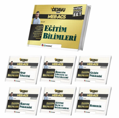 MEB-AGS Eğitim Bilimleri DEJAVU Konu Anlatımlı 6 lı Fasikül Set TKM Akademi Zeta Fotokopi