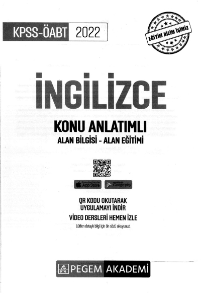İNGİLİZCE KONU ANLATIMLI ALAN BİLGİSİ-ALAN EĞİTİMİ Zeta Fotokopi