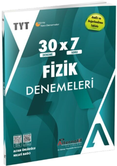 TYT Fizik 30x7 Branş Denemeleri Alternatif Yayıncılık Zeta Fotokopi