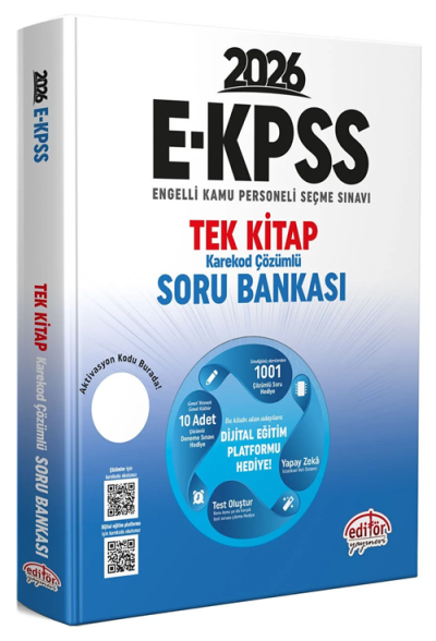2026 EKPSS Tek Kitap Soru Bankası Editör Yayınevi Zeta Fotokopi