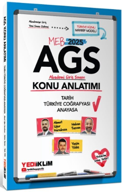 2025 MEB AGS Tarih Türkiye Coğrafyası ve Anayasa Konu Anlatımı Yediiklim Yayınları Zeta Fotokopi