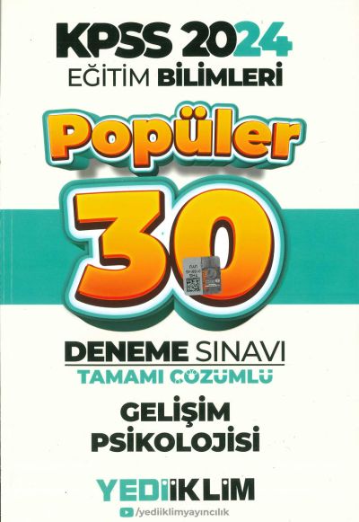 REHBERLİK VE ÖZEL EĞİTİM POPÜLER 30 DENEME TAMAMI ÇÖZÜMLÜ Zeta Fotokopi