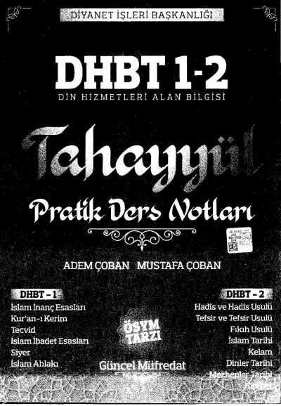 TAHAYYÜL PRATİK DERS NOTLARI DHBT 1-2 Zeta Fotokopi