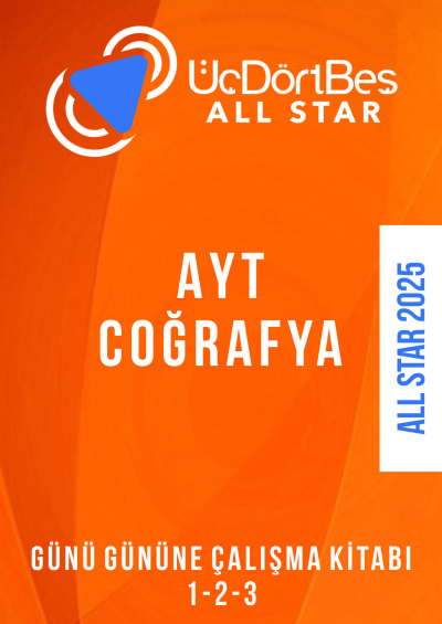 ALL STAR AYT COĞRAFYA Günü Gününe Çalışma Kitabı (1-2-3 Hepsi Bir Arada) Zeta Fotokopi