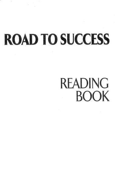 ROAD TO SUCCESS READING BOOK Zeta Fotokopi
