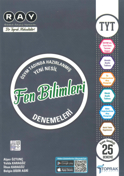 TYT Fen Bilimleri RAY Konu Analizli 25 Deneme Zeta Fotokopi