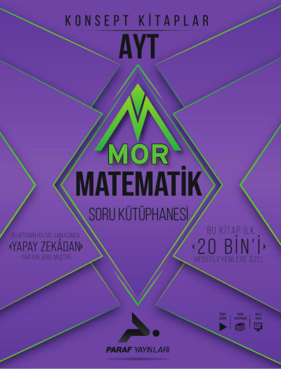 AYT Mor Matematik Soru Kütüphanesi Paraf Yayınları Zeta Fotokopi