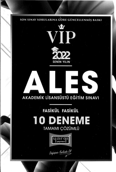 VİP ALES FASİKÜL FASİKÜL 10 DENEME ÇÖZÜMLÜ Zeta Fotokopi