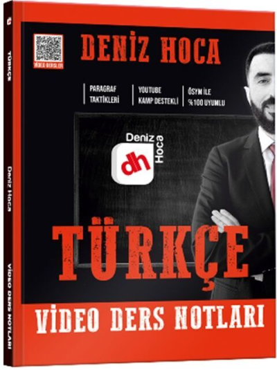 Deniz Hoca Tüm Sınavlar İçin Türkçe Video Ders Kitabı Kr Akademi Yayınları Zeta Fotokopi
