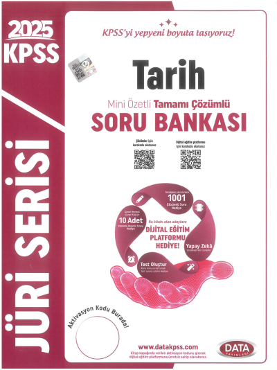 2025 KPSS Jüri Serisi Tarih Mini Özetli Tamamı Çözümlü Soru Bankası Data Yayınları Zeta Fotokopi