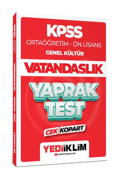 Ortaöğretim Ön Lisans Genel Kültür Vatandaşlık Çek Kopart Yaprak Test Zeta Fotokopi