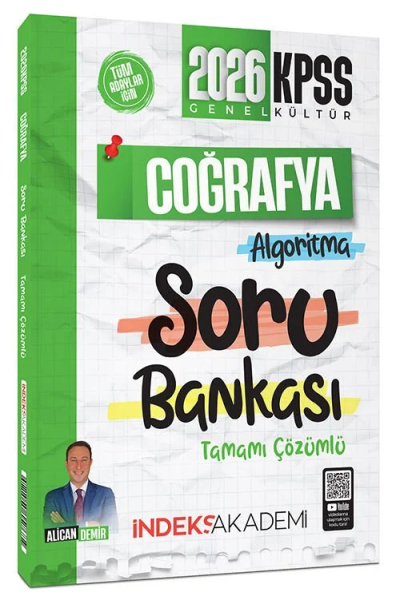 2026 KPSS Coğrafya Algoritma Soru Bankası Çözümlü Alican Demir İndeks Akademi Yayıncılık Zeta Fotokopi
