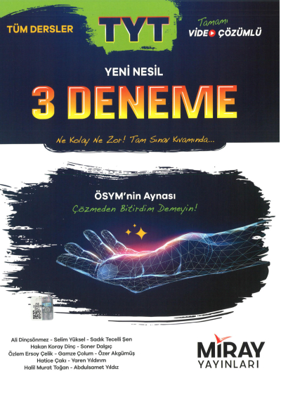 TYT Tüm Dersler Yeni Nesil 3 Deneme