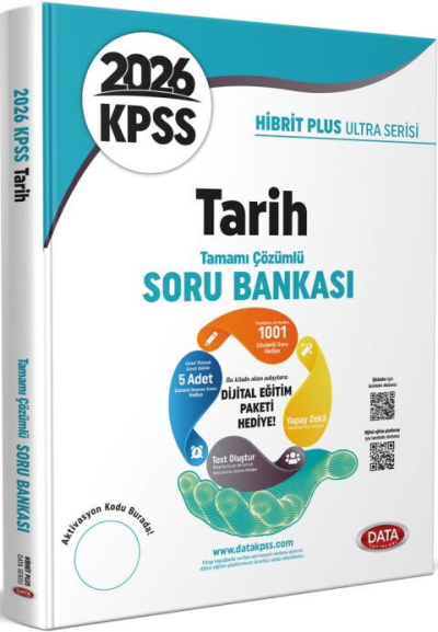 2026 KPSS Tarih Hibrit Plus Ultra Serisi Karekod Çözümlü Soru Bankası Data Yayınları Zeta Fotokopi