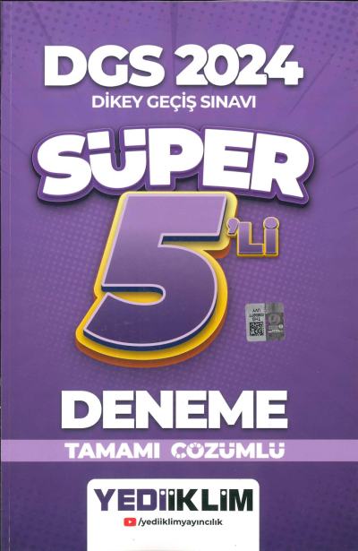 DGS SÜPER 5'Lİ DENEME TAMAMI ÇÖZÜMLÜ Zeta Fotokopi