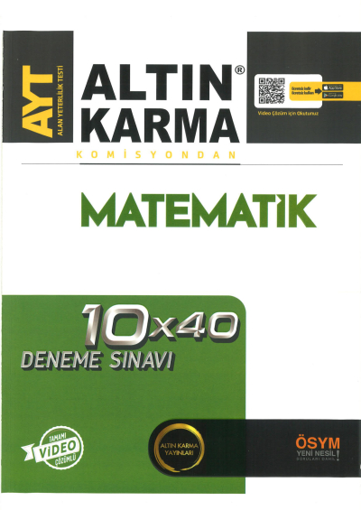 AYT Matematik 10x40 Deneme Sınavı Zeta Fotokopi