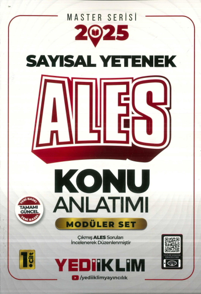 2025 ALES Modüler Set (SAYISAL YETENEK) Konu Anlatımı Yediiklim Yayınları