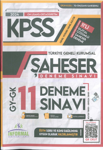 ŞAHESER 11 DENEME SINAVI KARA KUTU Zeta Fotokopi