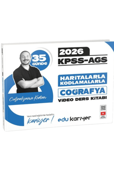 Coğrafyanın Kodları 2026 KPSS-AGS 35 Günde Haritalarla Kodlamalarla Coğrafya Video Ders Kitabı Edu Kariyer Zeta Fotokopi