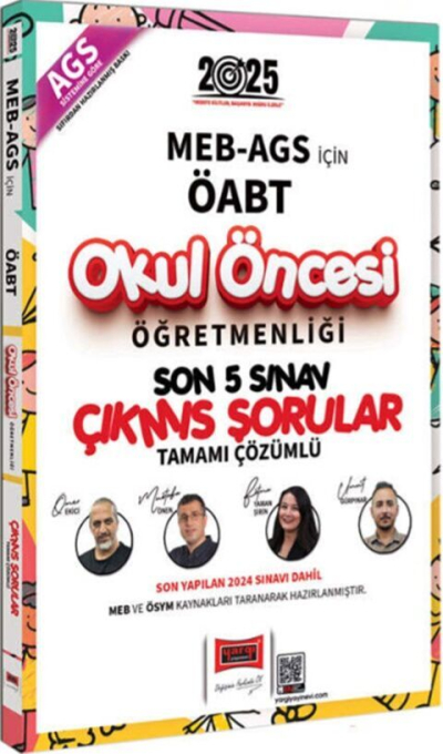 2025 MEB AGS ÖABT Okul Öncesi Öğretmenliği Son 5 Sınav Çıkmış Sorular Yargı Yayınları Zeta Fotokopi