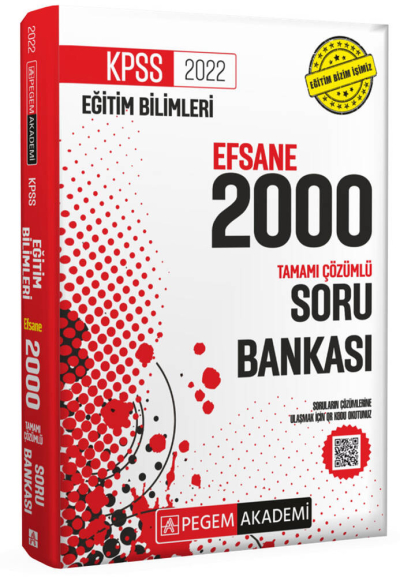 2022 KPSS Eğitim Bilimleri Efsane 2000 Tamamı Çözümlü Soru Bankası Zeta Fotokopi