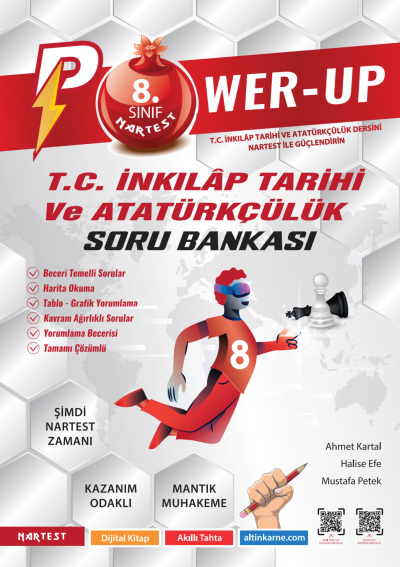 8. Sınıf Power-Up T.C. İnkilap Tarihi Ve Atatürkçülük Soru Bankası Nartest Yayınları Zeta Fotokopi