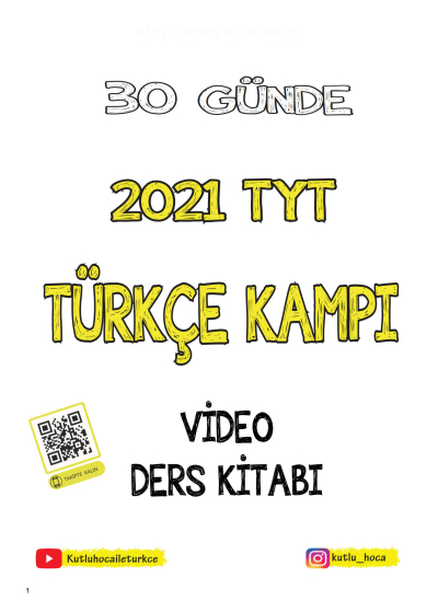 KUTLU HOCA 30 GÜNDE TÜRKÇE TYT KAMPI Zeta Fotokopi