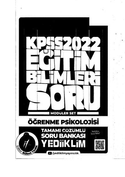 2022 KPSS Öğrenme Psikolojisi Soru Bankası Modüler Set Zeta Fotokopi