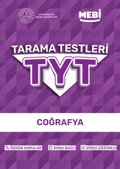 TYT Tarama Testleri Coğrafya MEBİ OGM Zeta Fotokopi