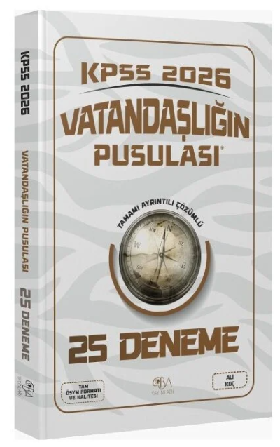 2026 KPSS Vatandaşlık Vatandaşlığın Pusulası 25 Deneme CBA Yayınları Zeta Fotokopi