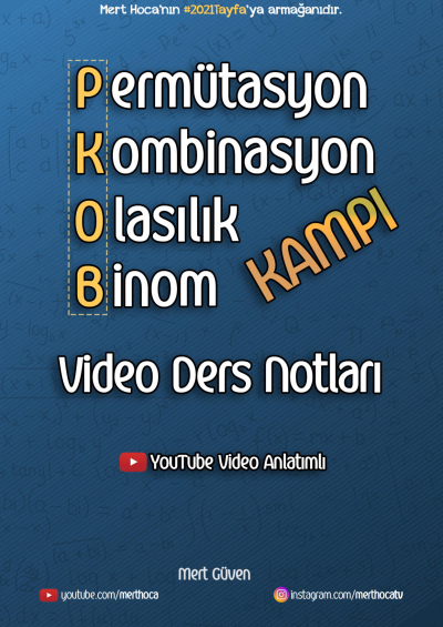 MERT HOCA PERMÜTASYON KOMBİNASYON OLASILIK BİNOM (PKOB) Zeta Fotokopi