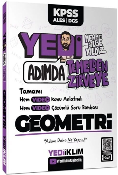 KPSS-ALES-DGS Yedi Adımda Temelden Zirveye Geometri Video Konu Anlatımlı Video Çözümlü Soru Bankası Yediiklim Yayınları Zeta Fotokopi