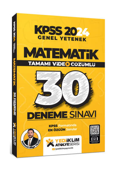 2024 KPSS Matematik Tamamı Video Çözümlü 30 Deneme Atölye Serisi Zeta Fotokopi