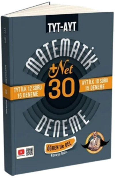 TYT İlk 12 AYT İlk 10 Soru Matematik 30 Deneme- Öğren de Gel +22 Net Bıyıklı Matematik Zeta Fotokopi