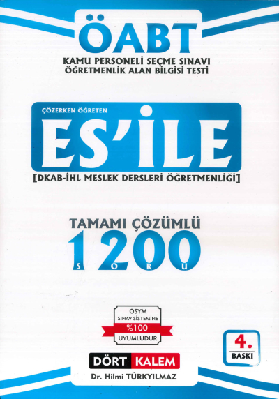 ES'İLE DKAB İHL MESLEK DERSLERİ ÖĞRETMENLİĞİ TAMAMI ÇÖZÜMLÜ 1200 SORU Zeta Fotokopi