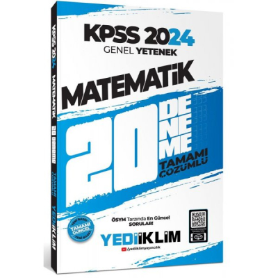2024 KPSS Genel Yetenek Matematik Tamamı Çözümlü 20 Deneme Zeta Fotokopi
