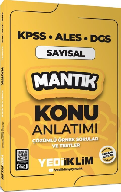 2025 KPSS ALES DGS Sayısal Mantık Konu Anlatımı Yediiklim Yayınları Zeta Fotokopi