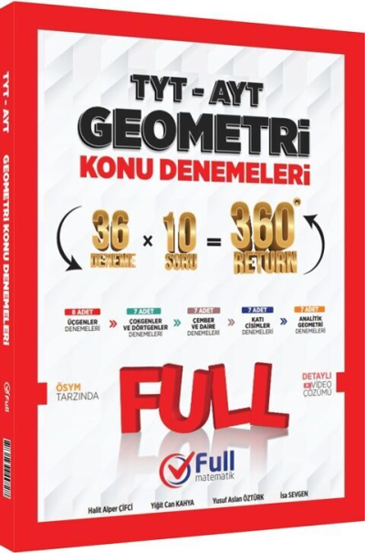 TYT AYT Geometri Konu Denemeleri Full Matematik Yayınları Zeta Fotokopi