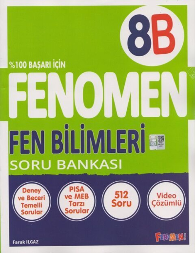 8. Sınıf Fenomen Fen Bilimleri B Soru Bankası Fenomen Okul Yayınları Zeta Fotokopi
